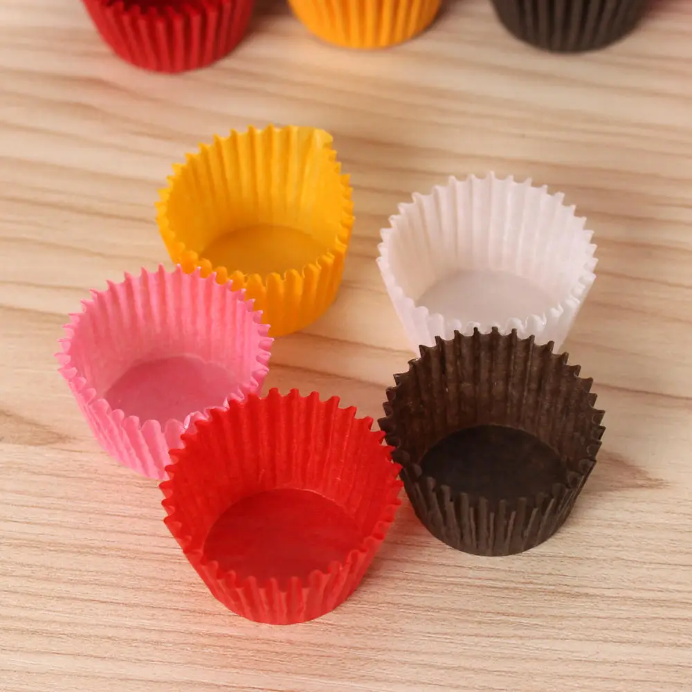 1000pcs 25x21mm Mini Cupcake Liner Cupcake Paper Baking Cup Muffin Cases Cake Mold Small Cake box Cup Tray Decorating Tools