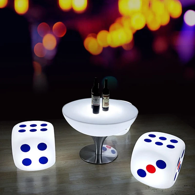 LED Colorful Luminous Table Outdoor Waterproof KTV Coffee Table Bar Table Led Lighting Furniture