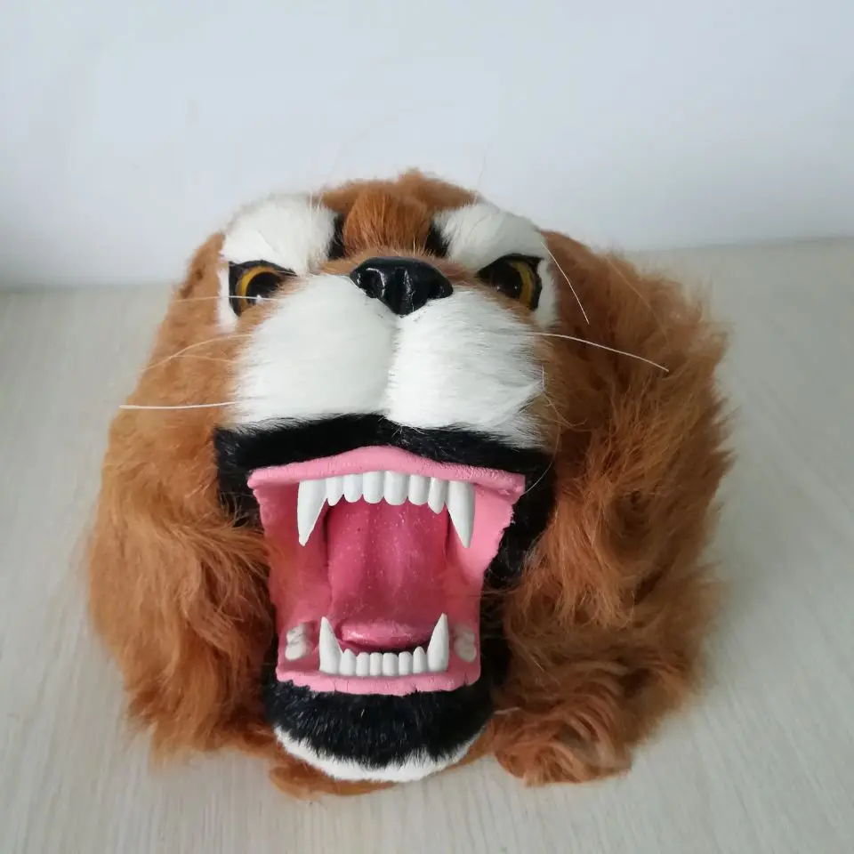 simulation lion head about 22x20cm hard model plastic&furs lion wall pandent handicraft home decoration toy gift w7019