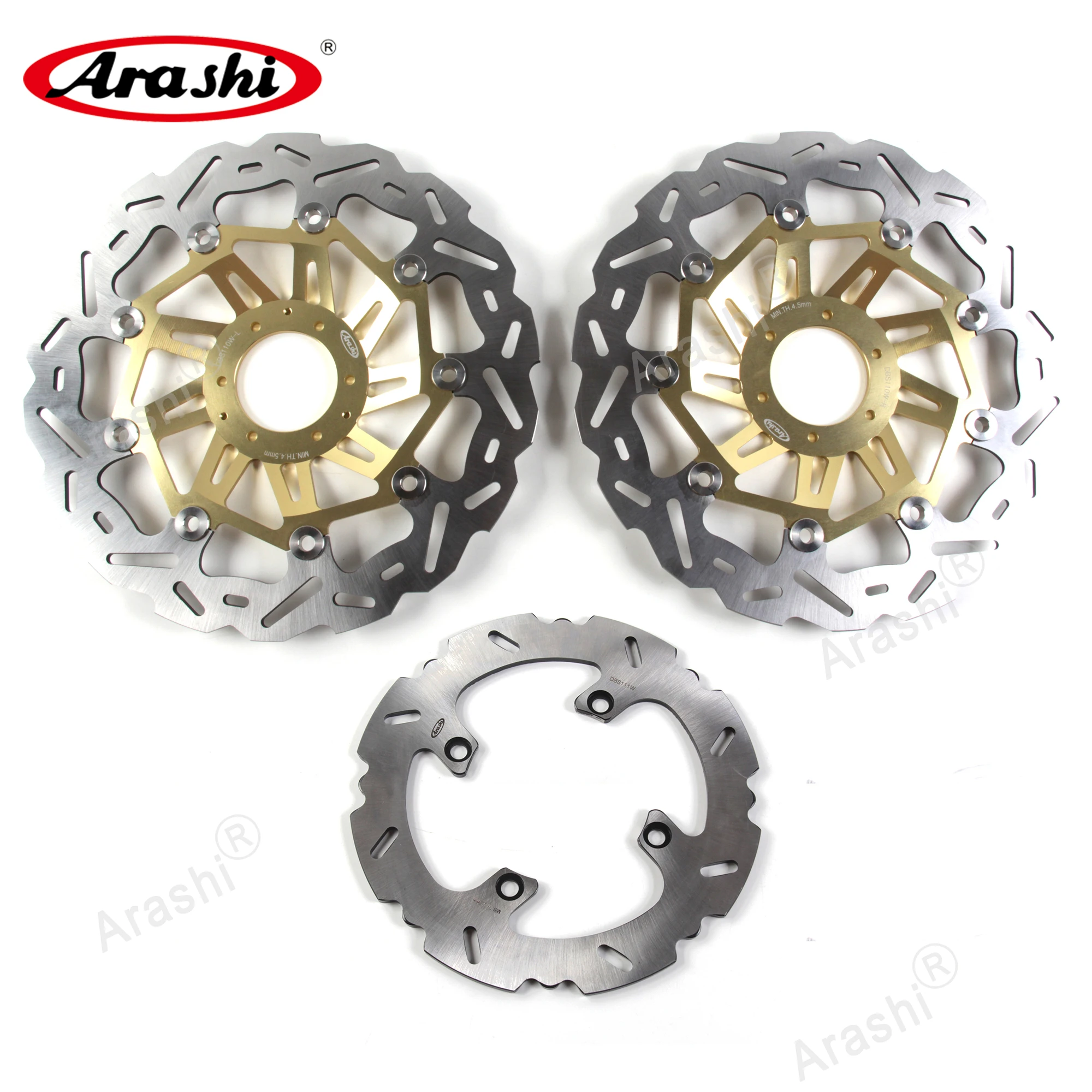 Arashi  1 Set For HONDA CRF L AFRICA TWIN ADV ABS 1000 2018 2019 CNC Floating Front Rear Brake Disc Rotors CRF1000L CRF-L1000