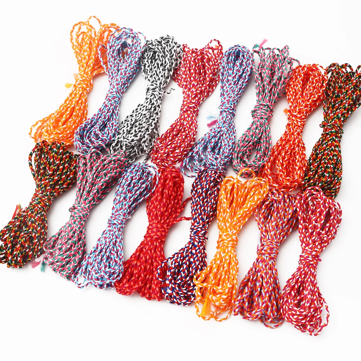 

5M 2mm Three-Twisted Colorful Cord Rope Polyester Braid Rope Craft For Handmade Decoration DIY Lanyard Handmade Thread Cord