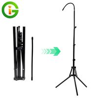 Adjustable 60-160cm Metal Floor Tripod LED Grow Light Accessories Floor Standing Tripod With Metal Hose Bend Freely 360 Degrees