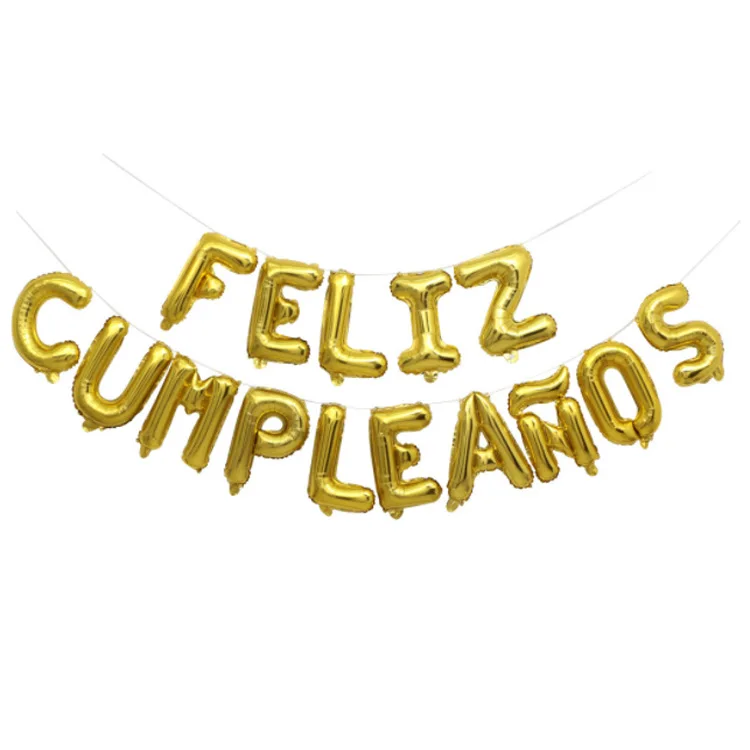 16 Inches FELIZ CUMPLEANOS Letter Ballons Birthday Party Ballons  Birthday Decoration