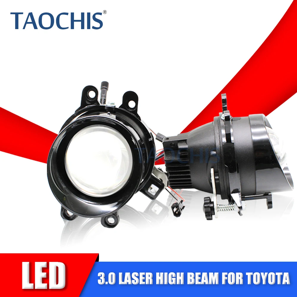 

TAOCHIS 3.0 inch LED Laser Fog Lamp 12V 3000k 6000k Fog Light LED Projector Lens High Beam Car Headlight Accessory for TOYOTA