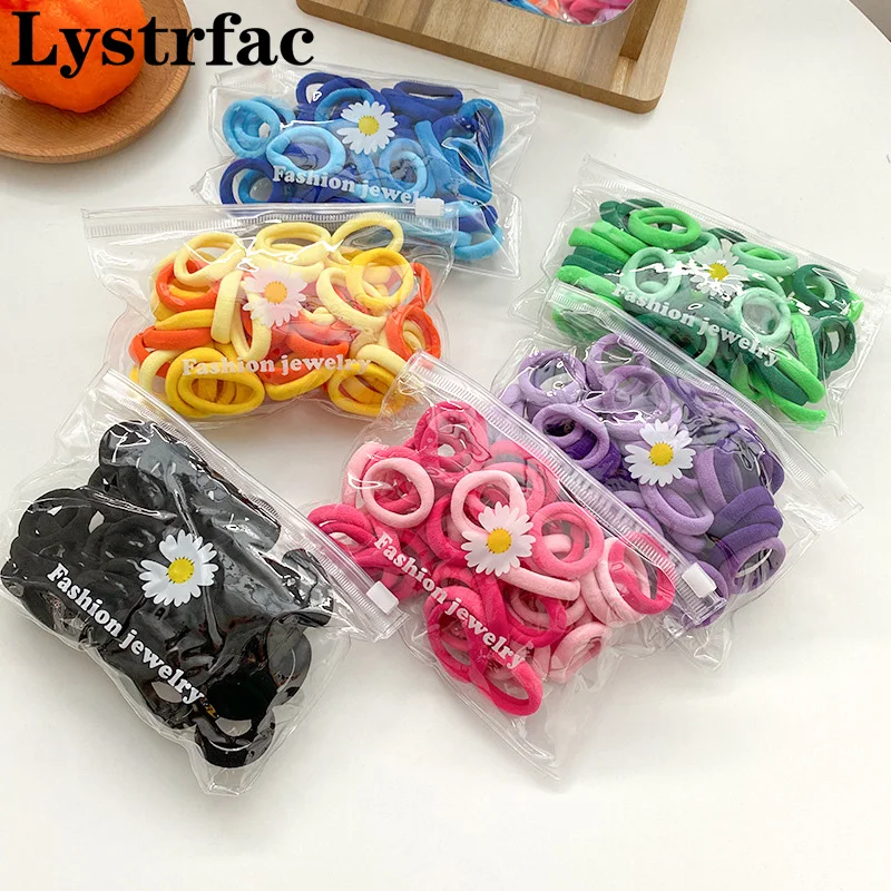 

Lystrфактор, 50 шт., эластичная нейлоновая маленькая резинка для девочек Детская повязка для волос, держатель для конского хвоста, резинка для волос, аксессуары для волос