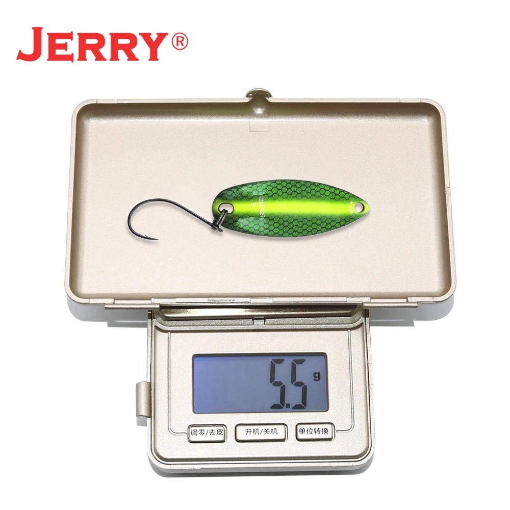 Jerry Fishing Lures Stream & Area trota cucchiai piccoli filatori leggeri ami singoli di alta qualità esche dure