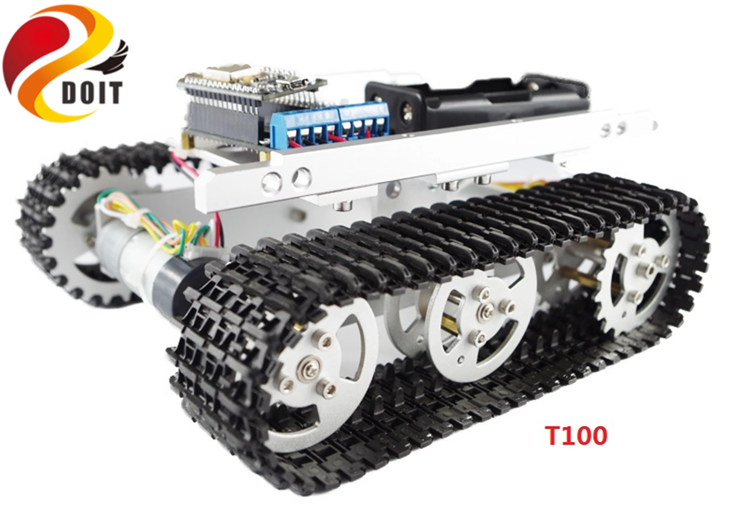 Szdoit Nodemcu Wifi Controle T100 Metalen Smart Rupsbanden Tank Chassis Kit Met Hoge Koppel Motoren Rc Robot Chassis Diy Voor arduino