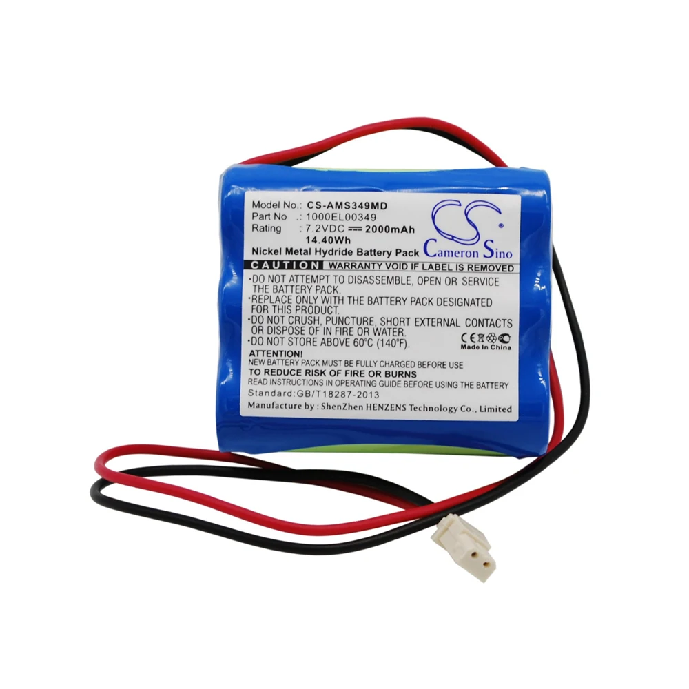 Cameron Sino Battery for Alaris Medicalsystems 1000EL00349 1000SP01782 OSA359 fits Carefusion Medical Replacement battery