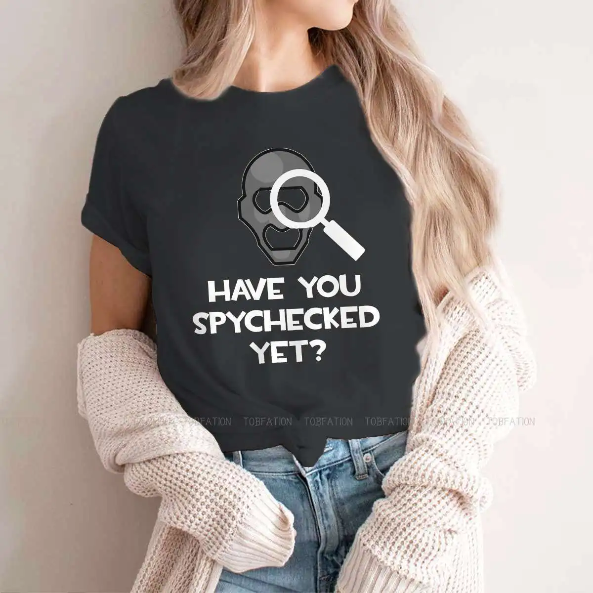 Spy Have You Spychecked Yet Women Shirts Team Fortress 2 Shooter Game Oversized T-shirt Harajuku Vintage Female Blusas