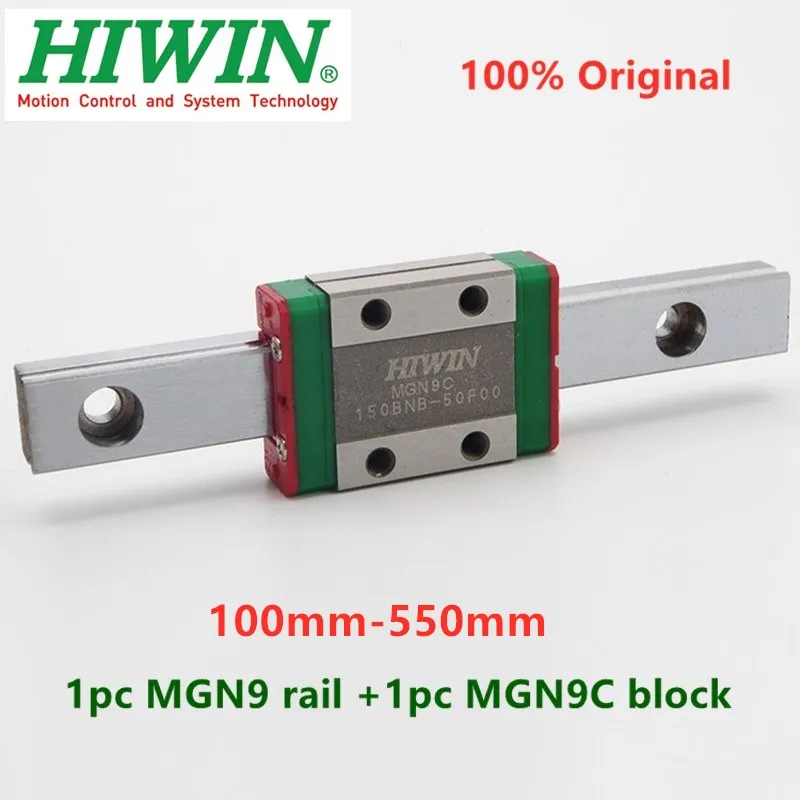 

1 шт. оригинальная линейная направляющая Hiwin MGN9 150 200 250 300 330 350 400 450 500 мм MGNR9 rail + 1 шт. MGN9C блок каретки ЧПУ Запчасти