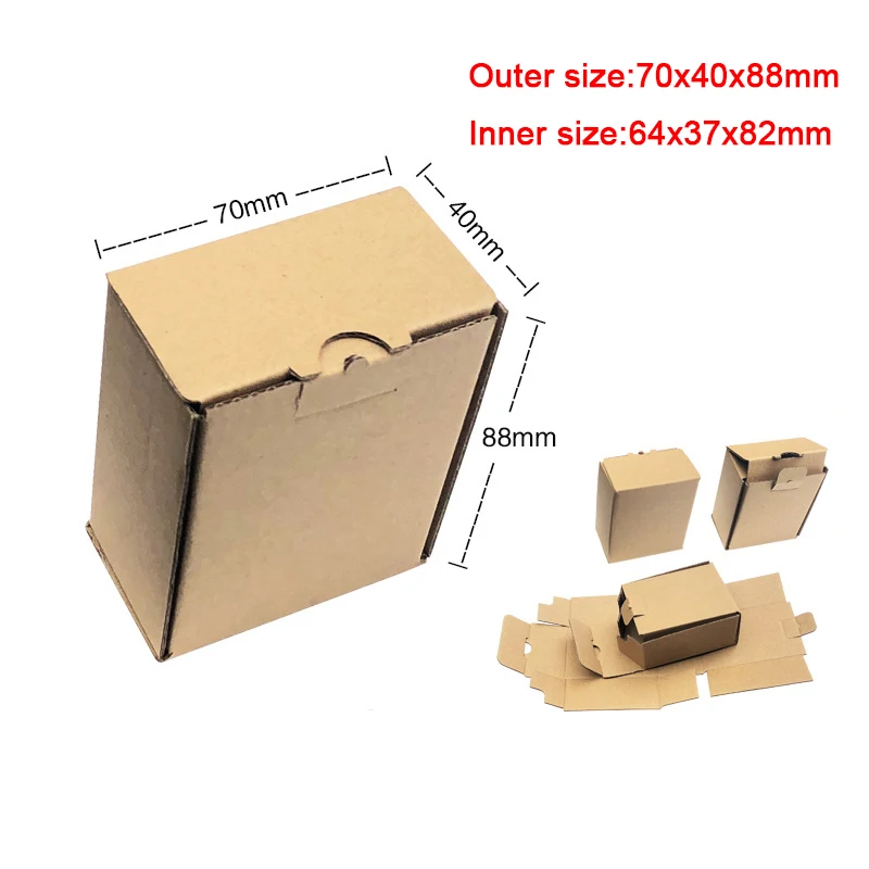 10Pcs White/Brown Corrugated Boxes Small Kraft Paper Box Foldable Cardboard Gift Box For Soap/Jewelry Hardware Packaging Boxes