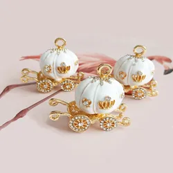 10pcs/lot 41*52mm pumpkin carriage wagon pendant alloy enamel charm DIY accessories of necklace bracelet headdress fitting