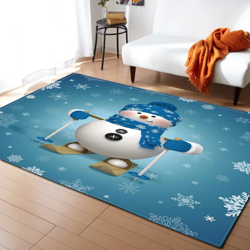 

Nordic Carpets Soft Flannel Christmas Printed Area Rugs Mat Rugs Anti-slip Large Rug Carpet for Living Room Decor