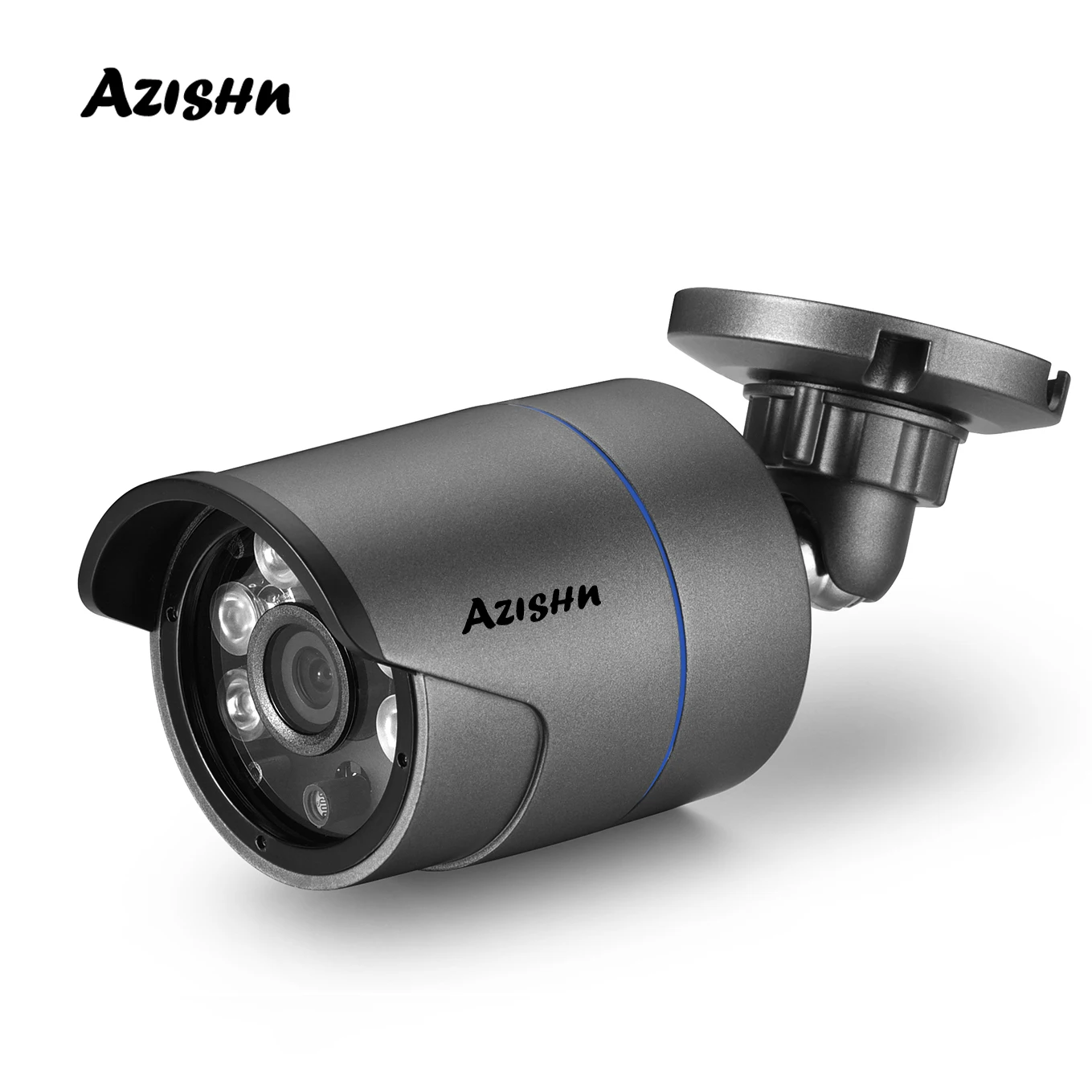 AZISHN H.265+ FULL HD Audio IP Camera 4MP 2560*1440 Face Detection 6PCS ARRAY Outdoor Waterproof Bullet P2P  DC12V/48V PoE