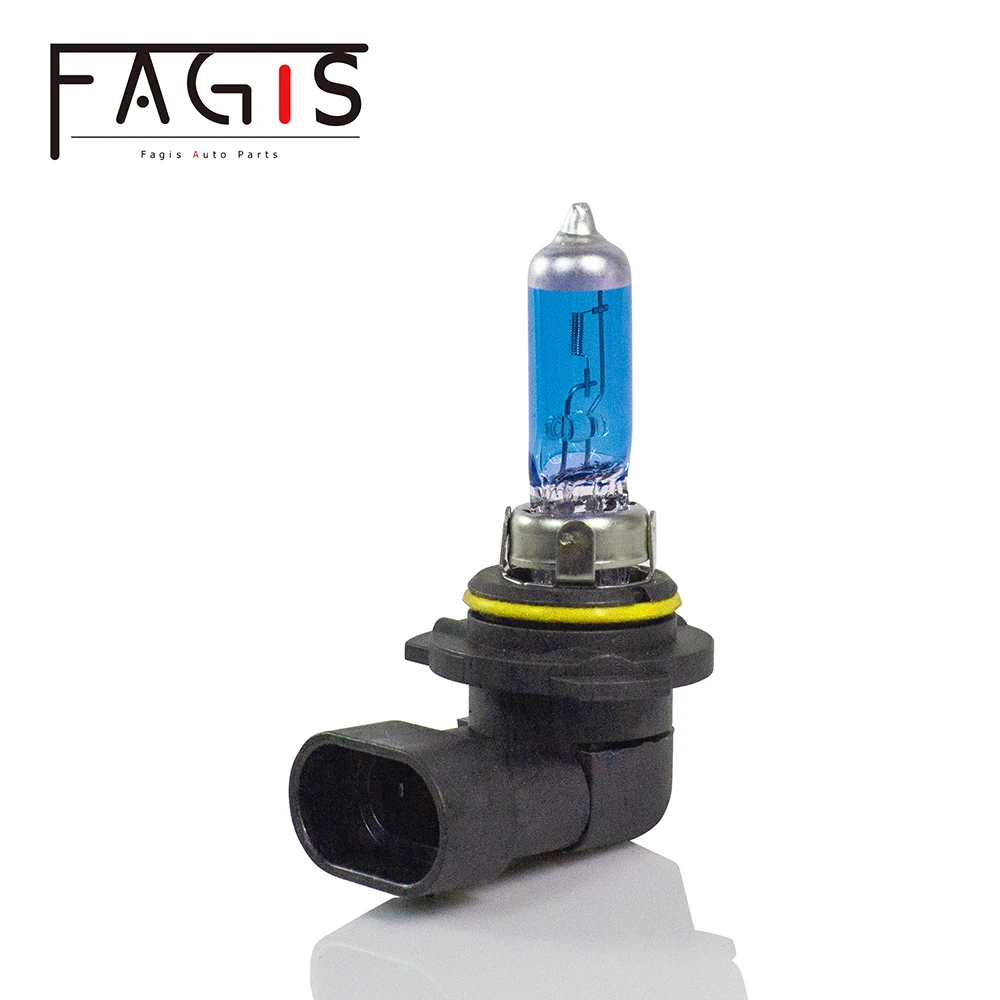Fagis 2 Pcs 9006 HB4 12V 55W Original Quality Blue Glass Car Headlight Lamps Super White Auto Halogen Bulbs Car Lights