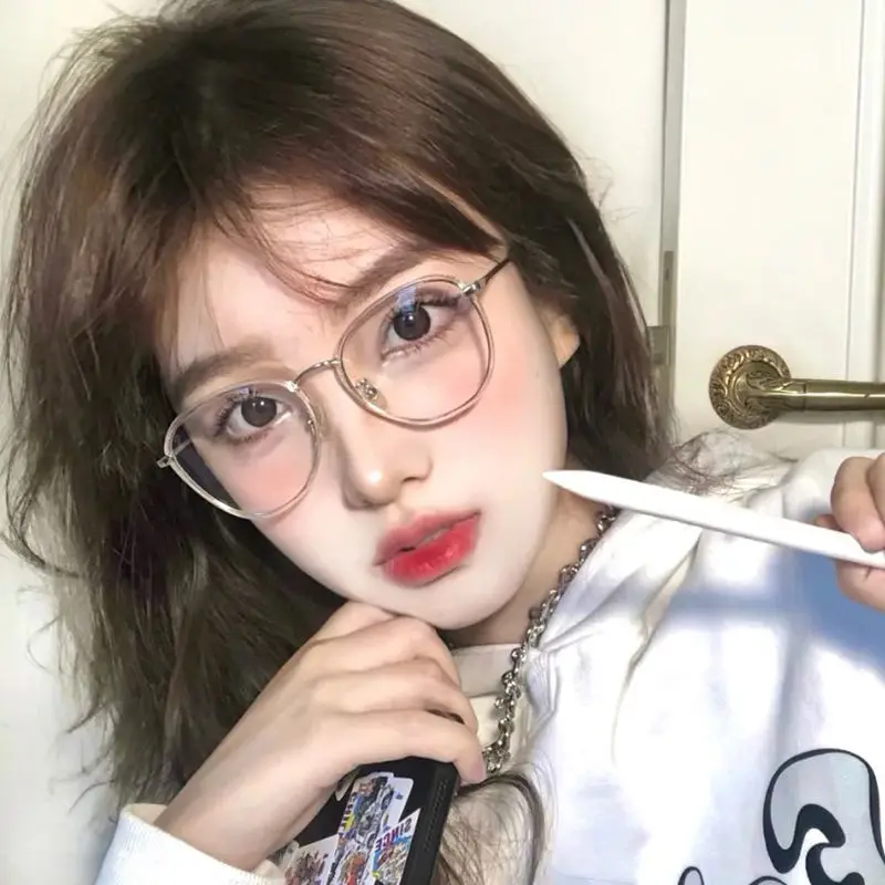 High-quality large frame glasses Myopia Glasses Women Men Nearsighted Eyewear Anti blue light Glasses with Diopters Minus -1.0