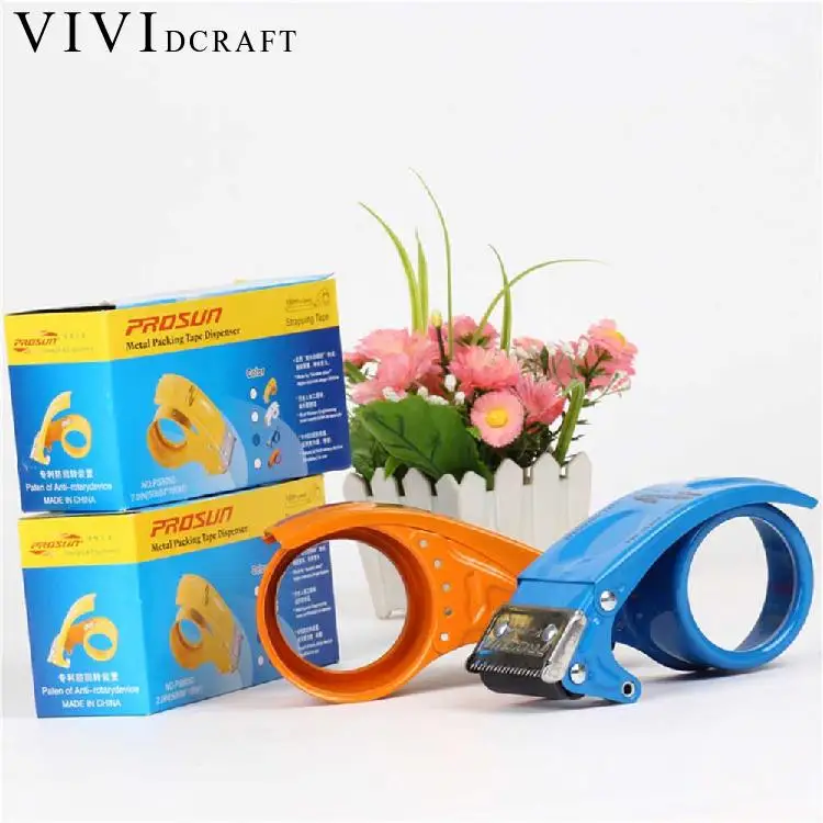 Vividcraft Adhesive Tape Dispenser Sealing Machine Tape Mini Hand-held Machine Dispenser Supplies Office Washi Metal F5V7