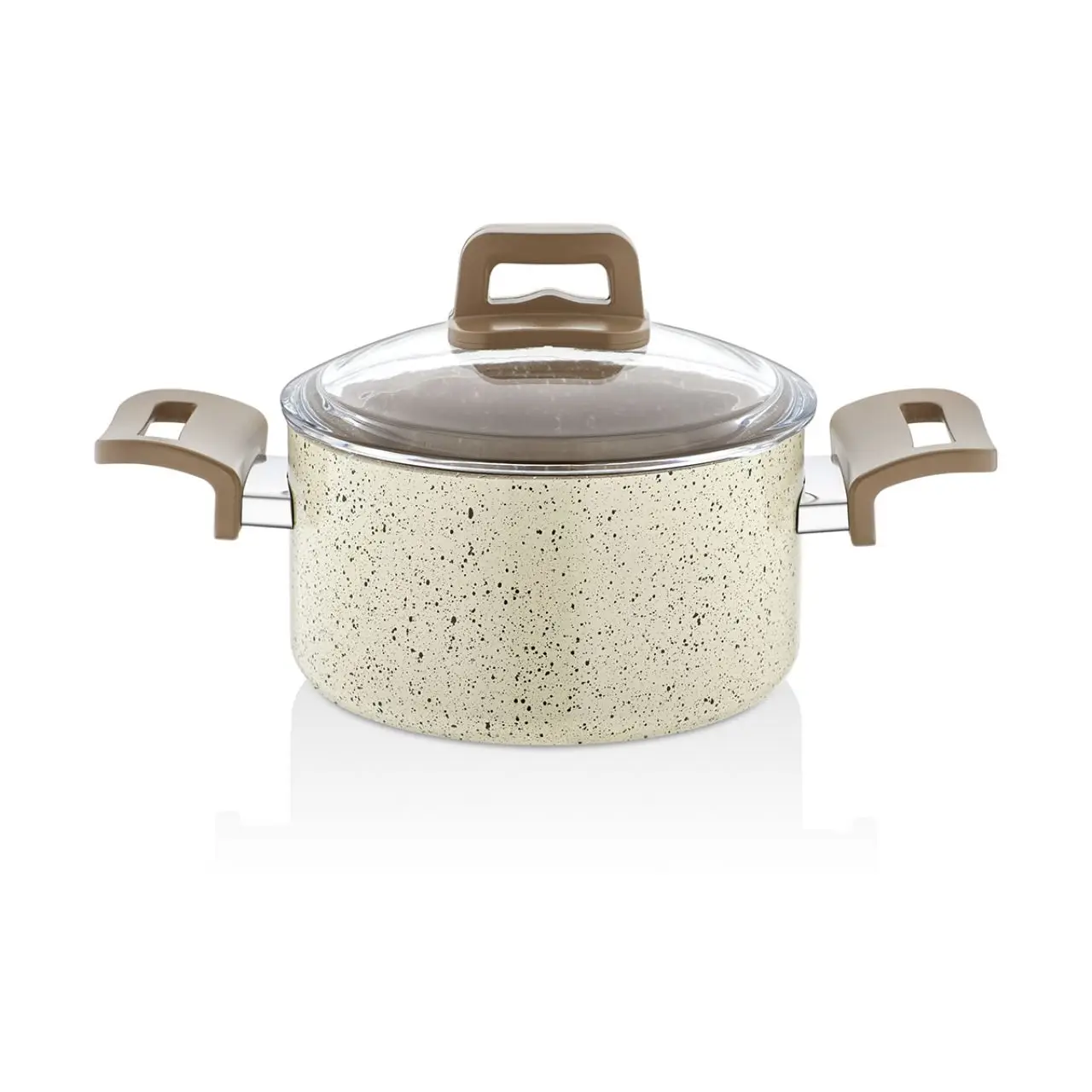 Cream Color 18 CM Granite Deep Cookware