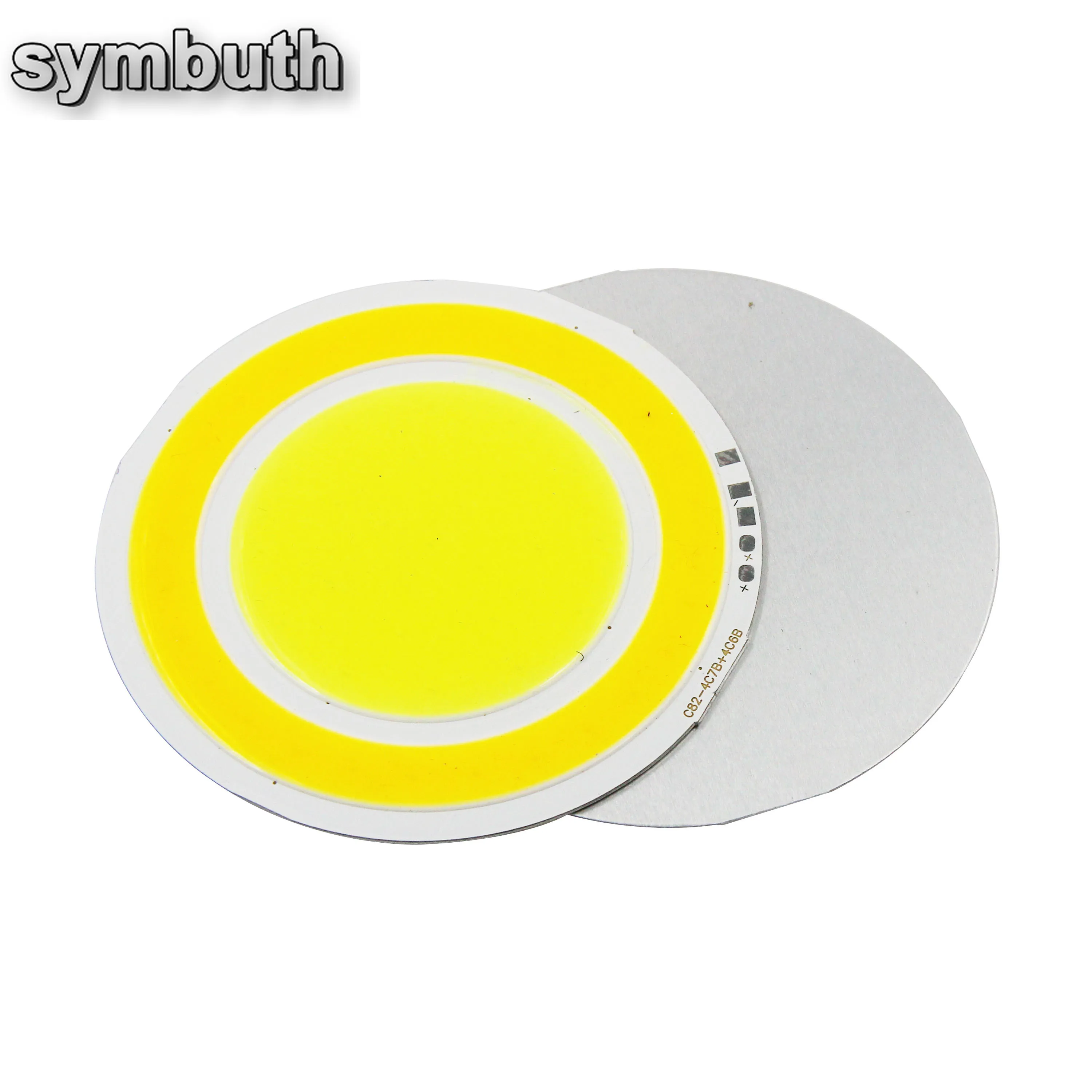 Symbuth DC 12V Led Cob Light Chip 82mm Round Double Color LED COB Diode Modules 4w for DIY Indoor/Outdoor Light Car Lamp