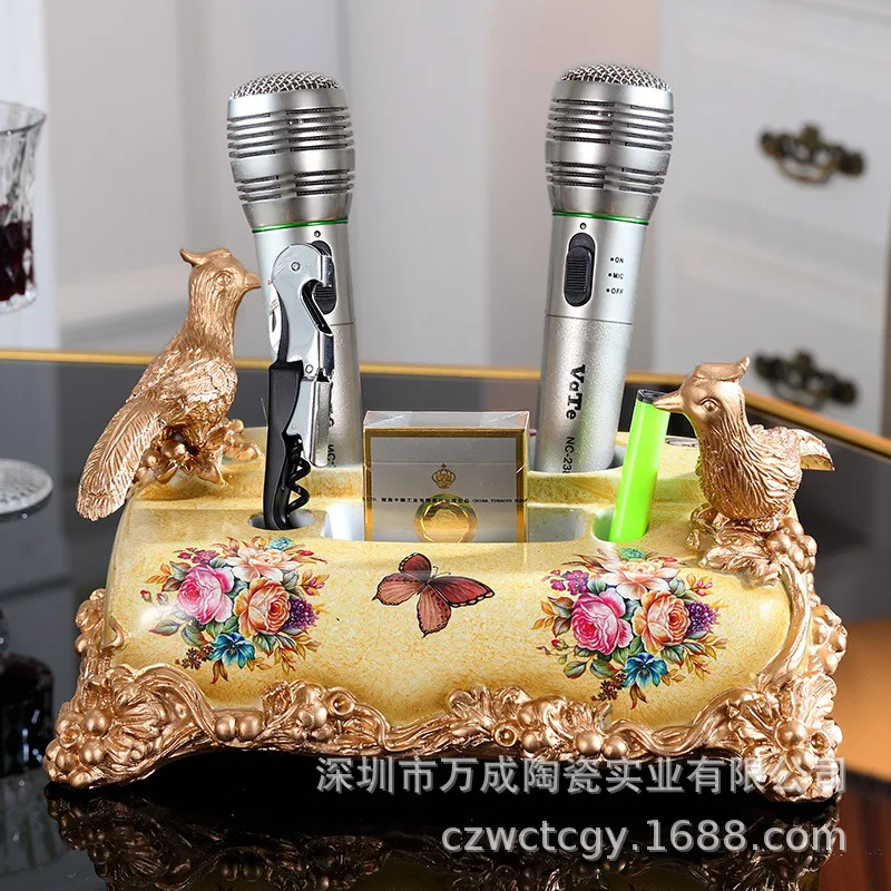 Special wireless microphone stand for high-end KTV bar European and American handicrafts microphone seat