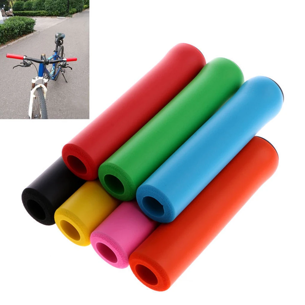 1Pair Silicone Cycling Bicycle Grips Outdoor MTB Mountain Bike Handlebar Grips Cover Anti-slip Strong Support Grips Bike Part