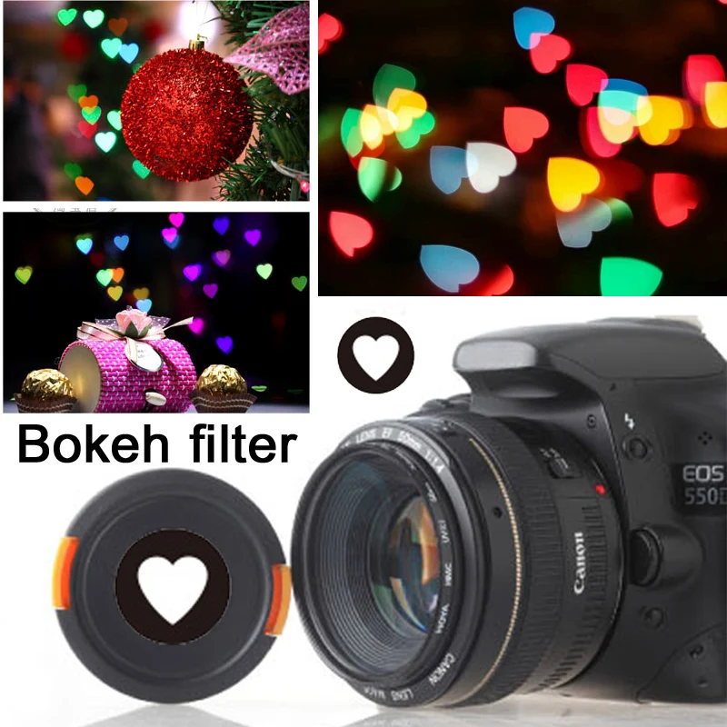 

Набор для мастеров Bokeh, крышка для объектива с эффектом, фильтр для художественной романтической ночной съемки, для объективов Canon, Nikon, Yongnuo