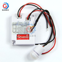 12V 24V 7-10M Auto Infrared Sensor Switch PIR Body Motion Sensor Module Adjustable For Time For Corridor Bath Warehouse Stair