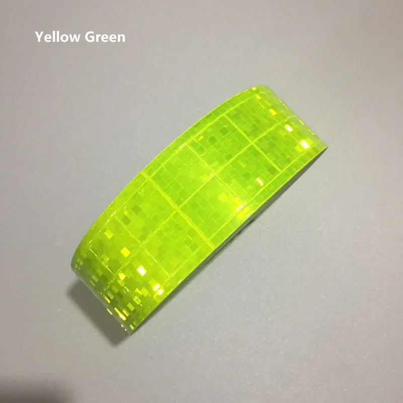 

Small Square PVC Lattice Tape, Highlighting, Fluorescent Yellow Green, Warterproof, Reflective Warning, Flashing, 5cm * 50m