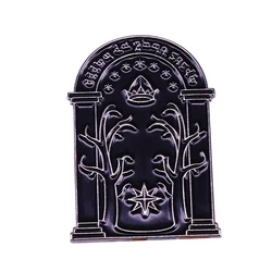 Speak Friend And Enter Lapel Pin Doors Of Durin Brooch Gate Of The Elves mines of moria door Badge