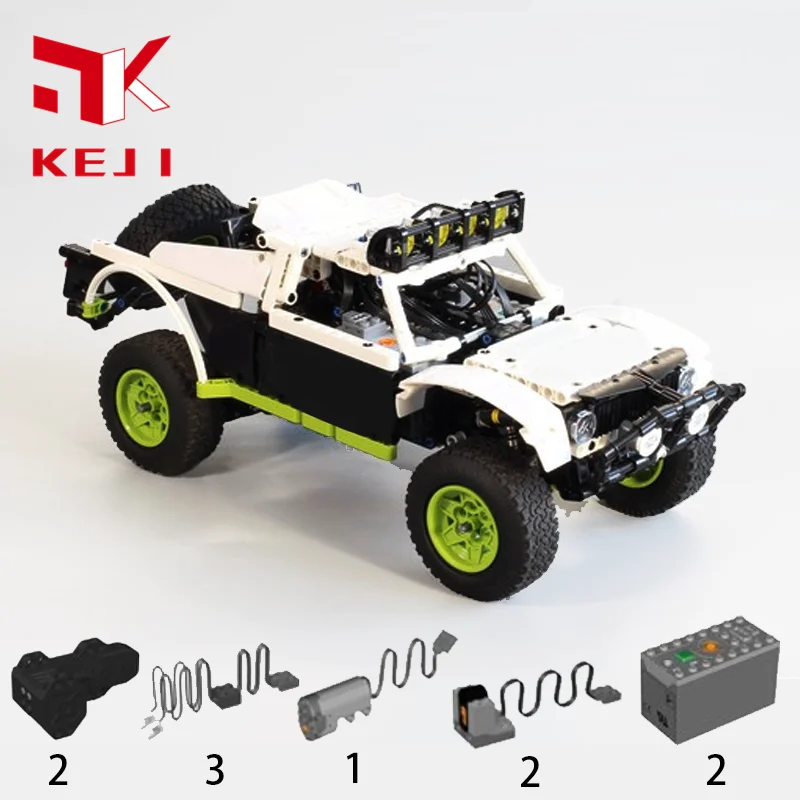 KEJI RC Baja Trophy Truck Motor Power Function Fit MOC-4874 Model Model Building Blocks Bricks Kit DIY Toys Christmas Gift