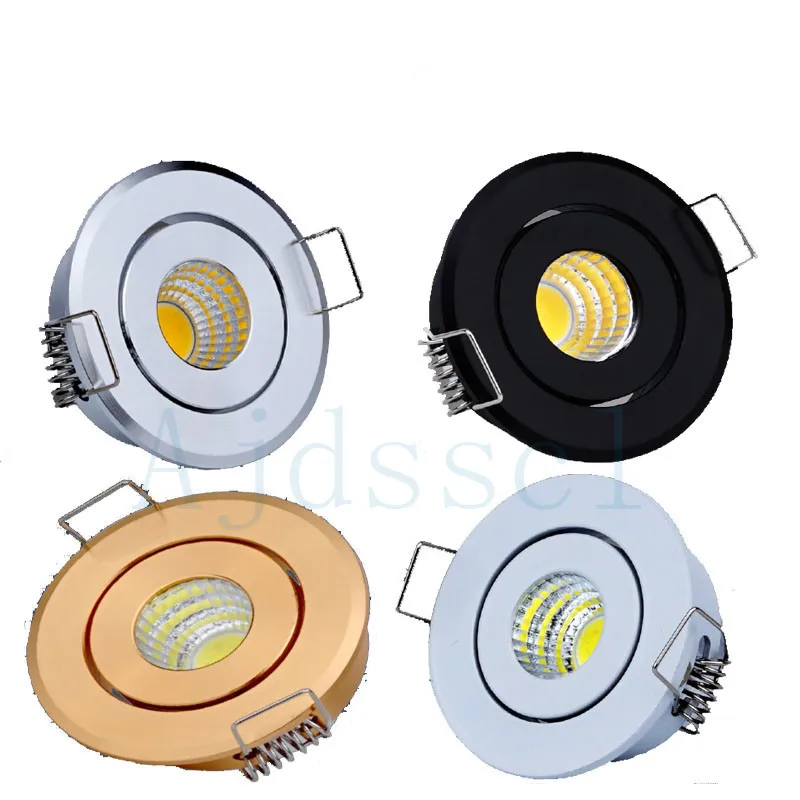 LED typu downlight ściemniania COB Mini Led Spot 5W AC 85-265V LED typu Downlight satynowy nikiel miniaturowy kryty sufit zewnętrzny Spot