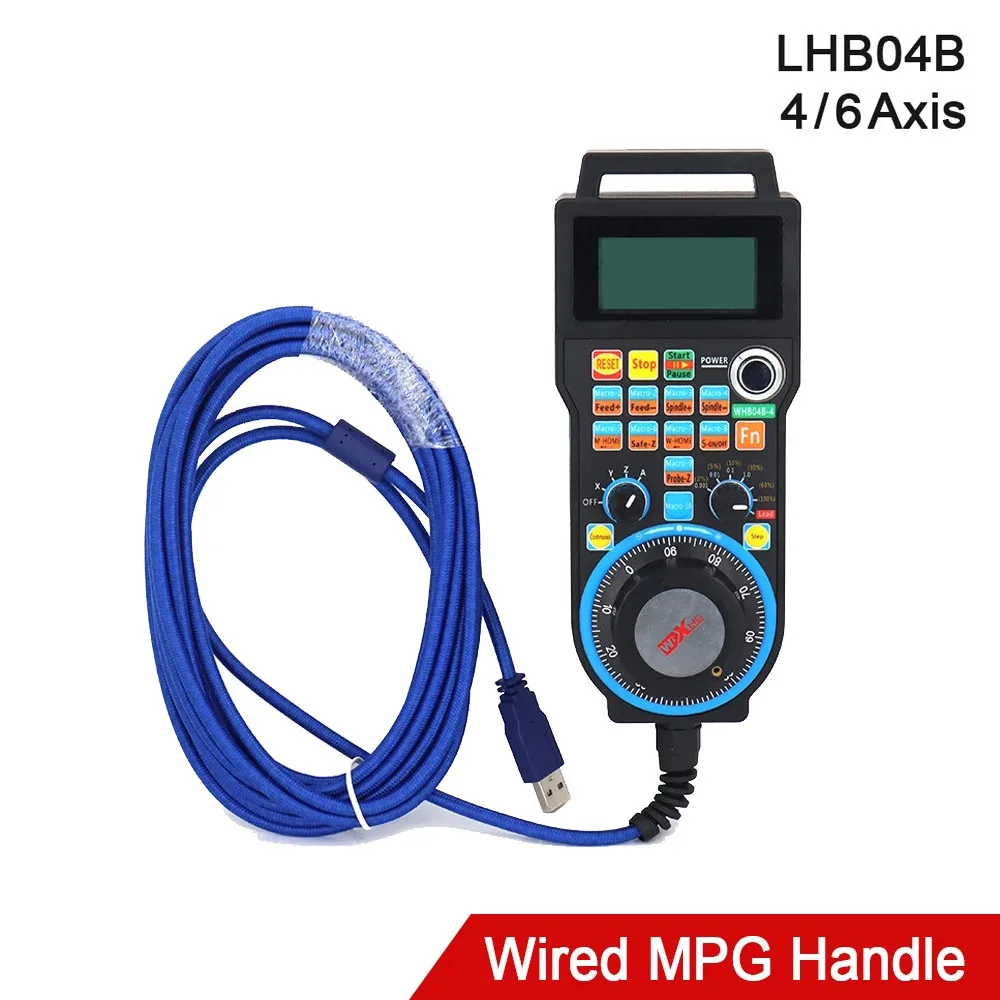 XHC LHB04B Newest Mach3 Wired MPG Pendant Handwheel CNC Controller For 4 / 6 Axis Engraving Machine