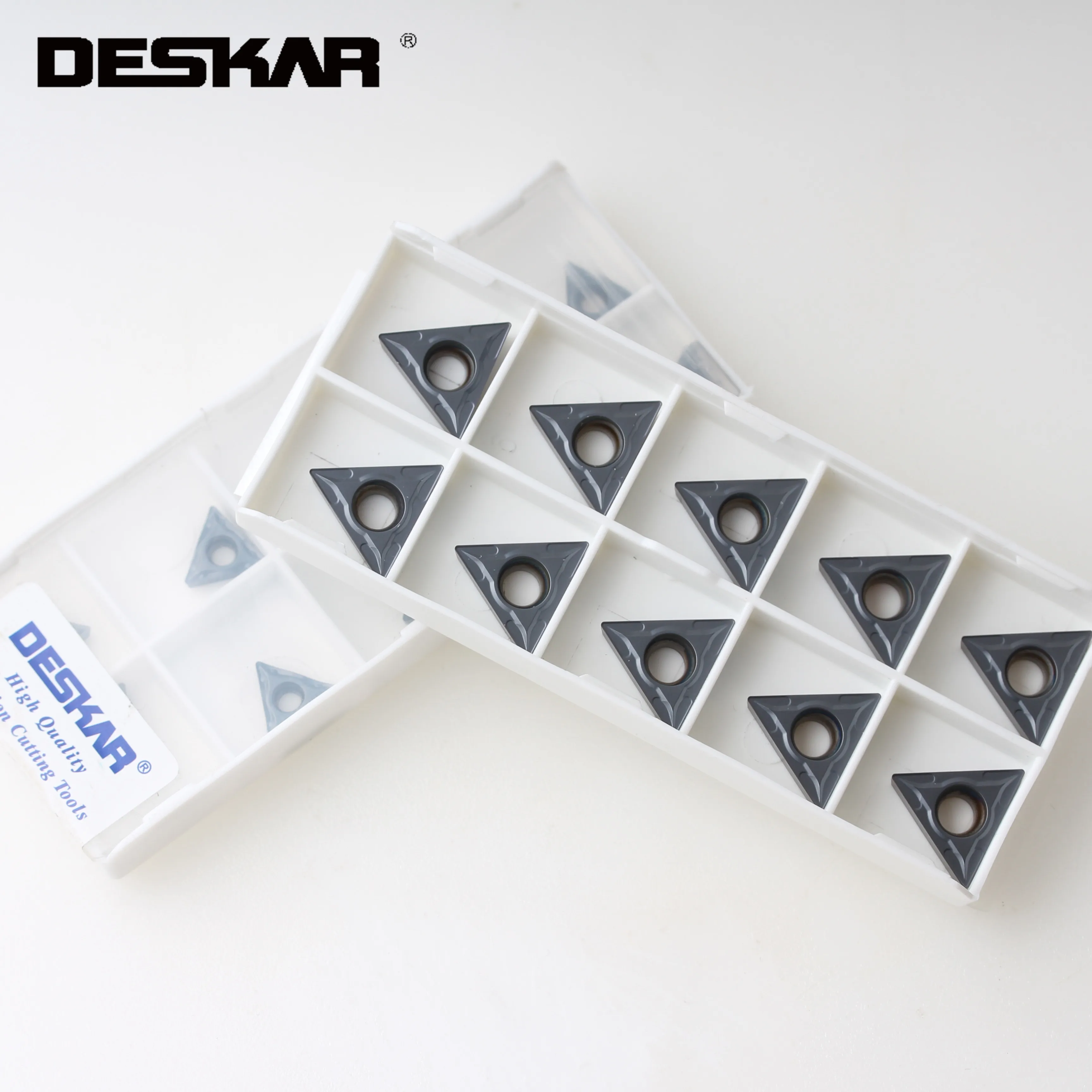 10PCS DESKAR TCMT16T304 TCMT16T308 LF6008 CNC Turning Inserts Alloy Blades Carbide Inserts TCMT16 Lathe Cutter Cutting Tool Part