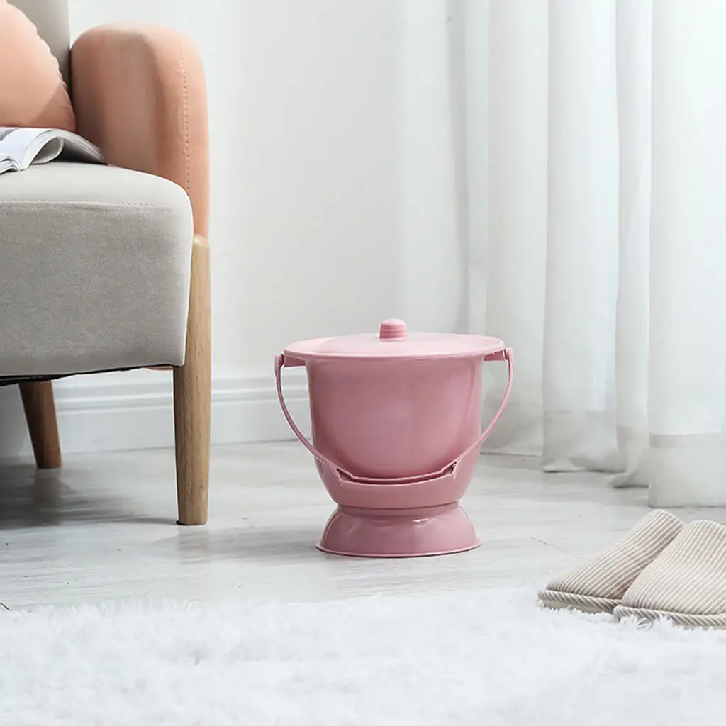 Handheld Spittoon with Lid Household Generic Stylish Urinal Bottle Mini Toilets Night Pot for Bedroom Child Elder Female Male