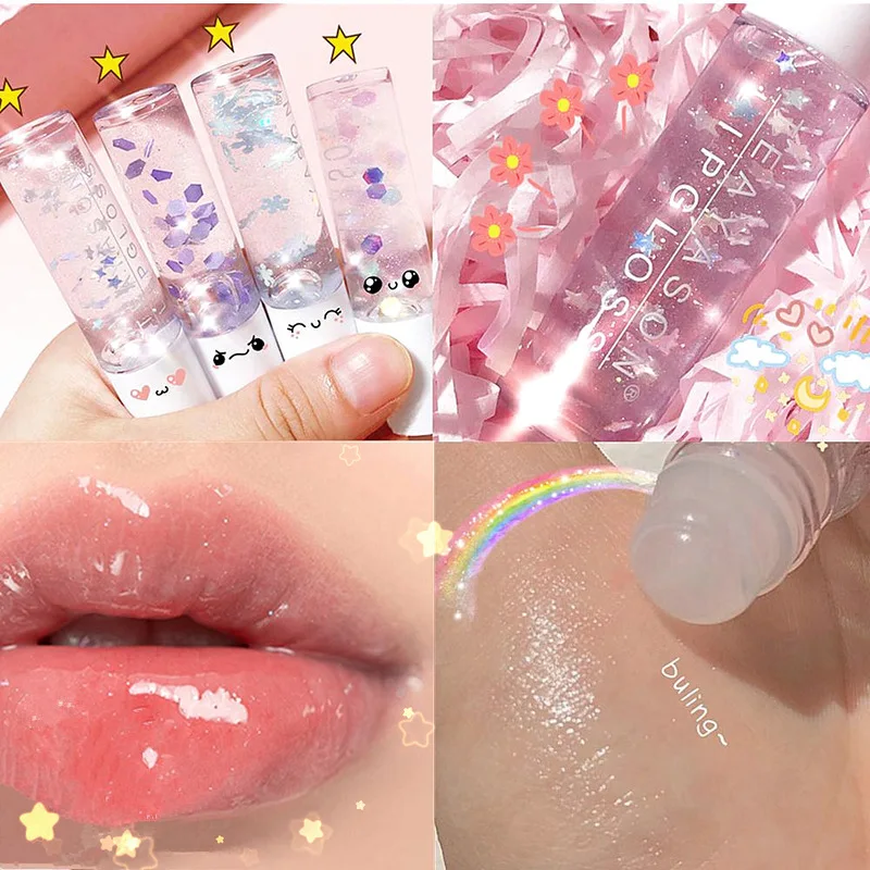 Lip Plumper Oil Colorless Sexy Cute Fruit Lip Balm Liquid Lipstick Waterproof Moisturizing Plumper Women Lip Gloss Lip Balm