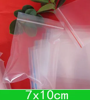 

500pcs/lot Clear PE bags (7x10cm) resealable Poly bags zipper bag for new wholesale + free shipping