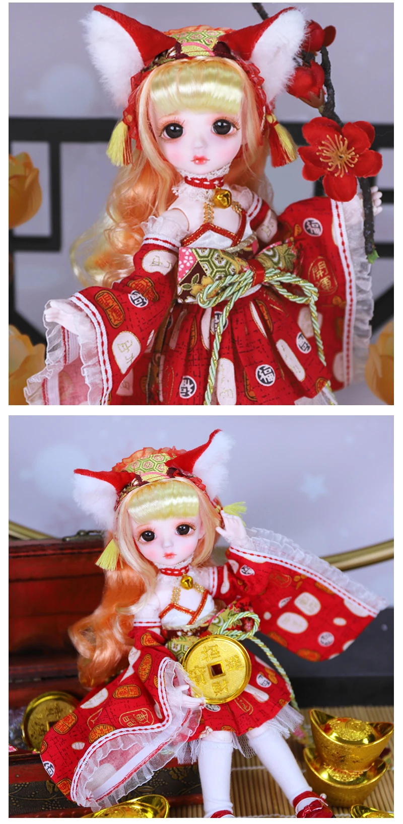 DBS DREAM FAIRY Puppe 1/6 BJD Name von Little Angel, mechanischer Gelenkkörper mit Make-up, inklusive Kopfhaut, Augen, Kleidung für Mädchen SD – Detail 9