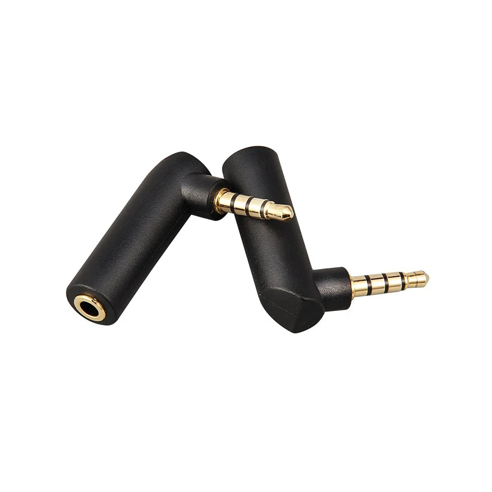 90 Degree Right Angled 3.5mm Male to Female Adapter Converter Headphone Audio Microphone Jack Stereo Plug Connector