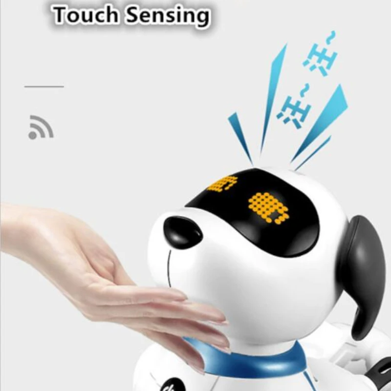 Programming Stunt Smart Robot Dog 2.4G 40mins Touch Sensor Early Education Toys Voice Dancing Music Handstand Bionic Robot Dog