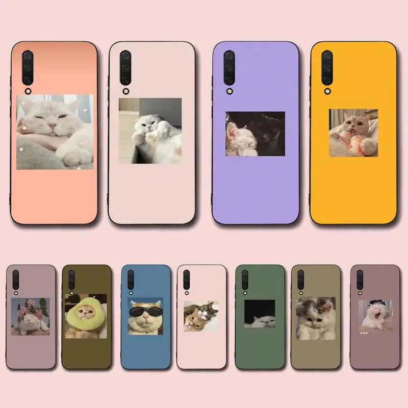 Cute Cat Phone Case for Xiaomi mi 5 6 8 9 10 lite pro SE Mix 2s 3 F1 Max2 3