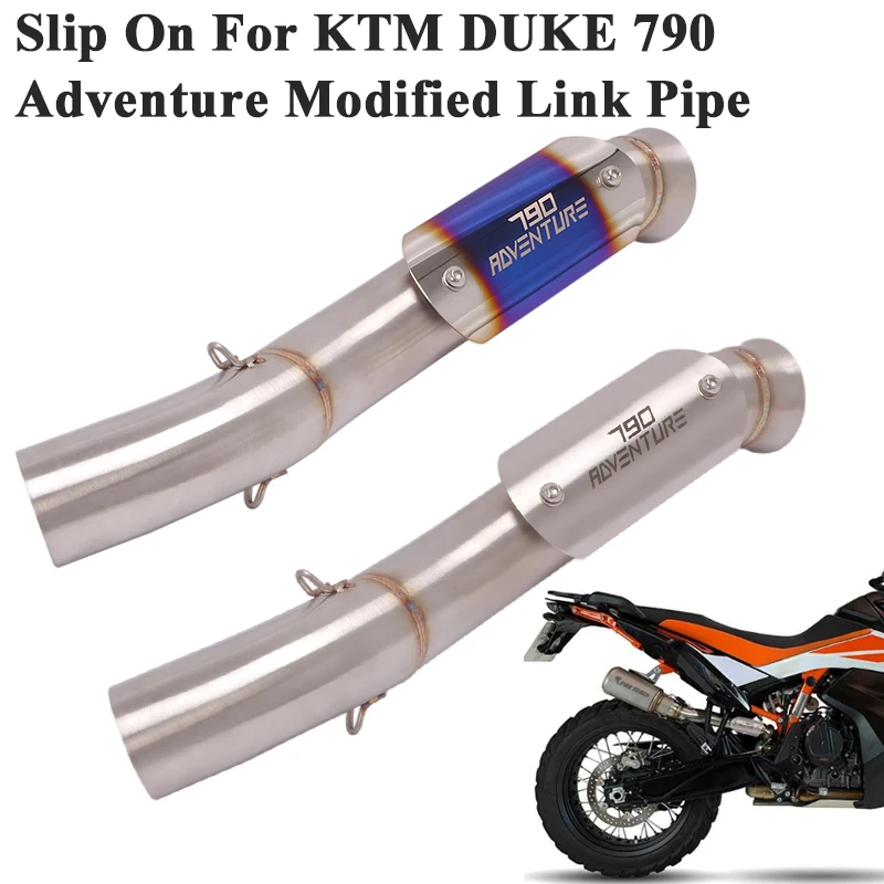 Slip On For KTM790 KTM890 ADV DUKE 790 890 Adventure R Motorcycle Exhaust Escape Modify 51mm Middle Link Pipe Scald Proof Cover