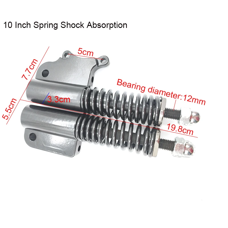 Coolride 10 Electric Scooter Front Suspension Shock Absorber Spring   Black   12mm