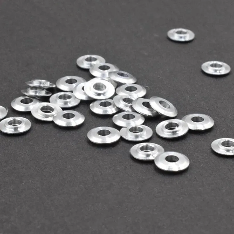 200pcs/lot Mini Metal Washer Gasket shim spacers for 520 ball bearing guide wheel Roller 94768 spare parts for Tamiya 4WD RC Car