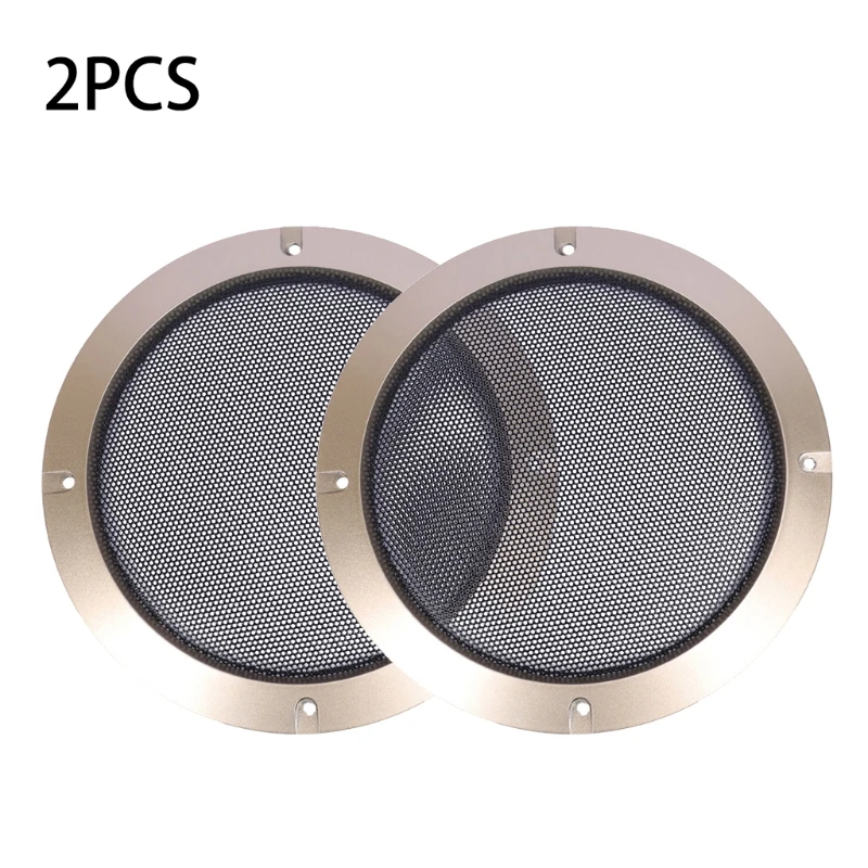 2Pcs Grille Speaker Conversion Net Cover Decorative Circle Metal Mesh Loudspeaker Accessories