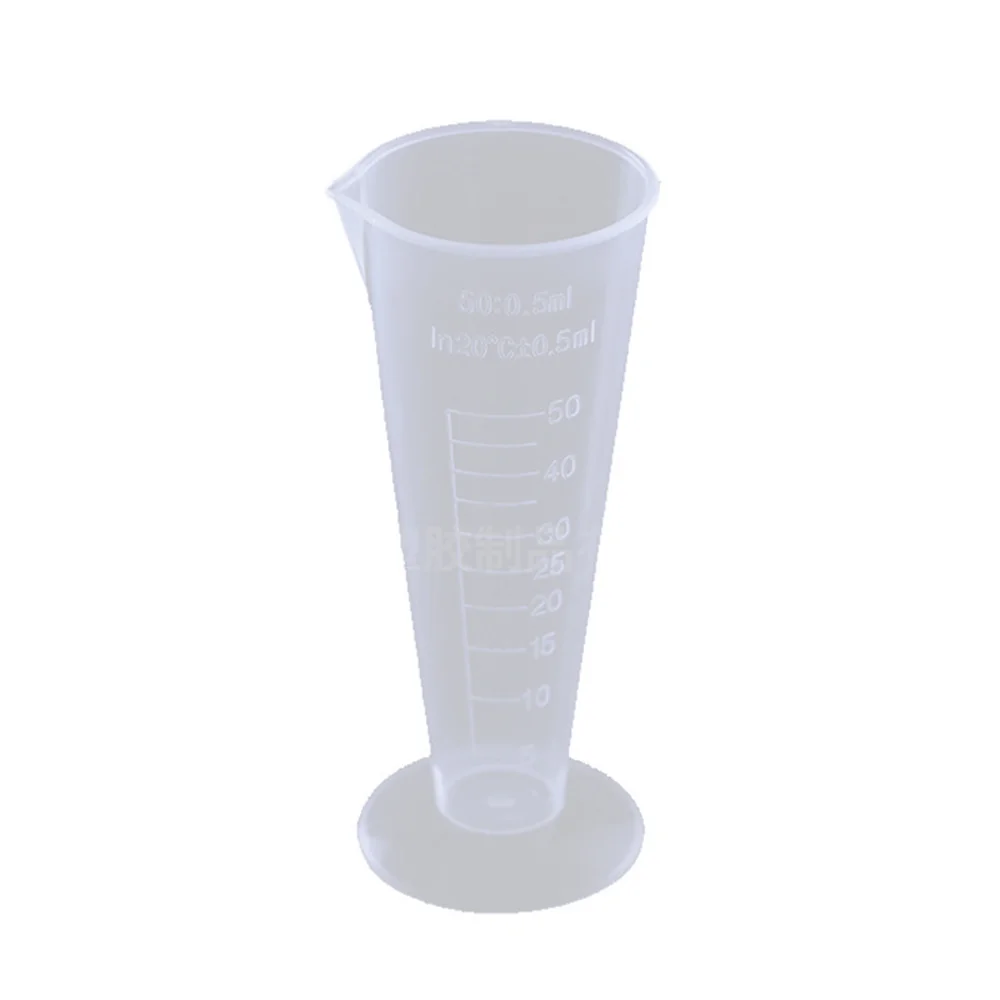 1 pz tazza di misurazione triangolare in plastica 50 Ml / 100ml tazza di misurazione graduata utensili da cucina vernice tazza di miscelazione attrezzature da laboratorio