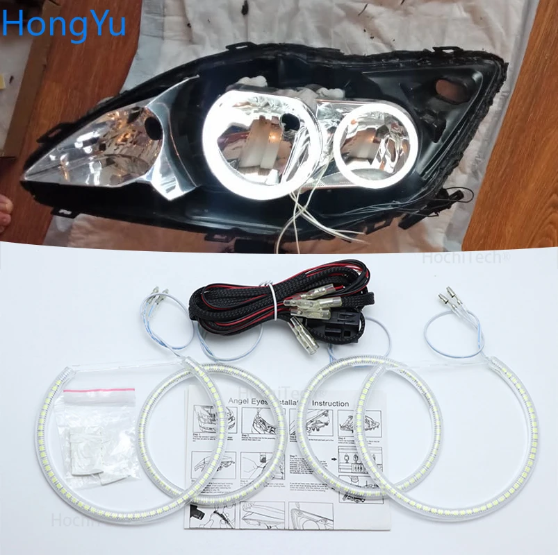 for ford focus MK 2 2004-2011 Europe halogen headlight Smd Led Angel Eyes kit Excellent Ultra bright illumination DRL