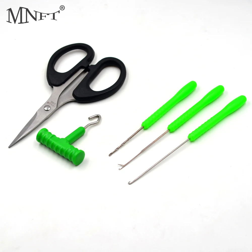 

MNFT 3pcs Useful Fishing Bait Needle Tool T Shaped Knot Puller Scissors Fishing Scissors Knot Tool Set