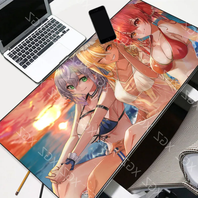 Yuzuoan XL Large Mouse Pad Super Large Professional Girls Gaming Computer Desk Pad Animation Thickening Custom Comfort Pad