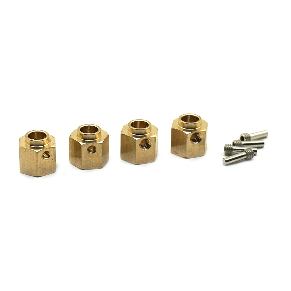 AXSPEED 5/8/9/10/11/12/15/20 mm schweres Messing 12 mm Radnaben Sechskant verlängerter Adapter für TRX-4 TRX-6 1/10 RC Crawler Autoteile – Detail 25