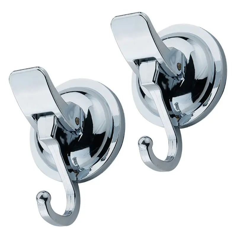 2PCS Wall Hanger Hooks Heavy Duty Vacuum Suction Cup Hooks for Home Bathroom Towel Hook